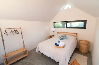 Intimate shaded rest area nestled among trees